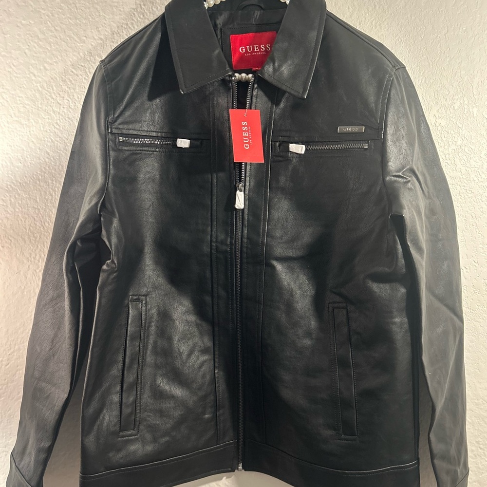 GUESS Black Leather Jacket
